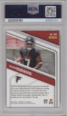 Bijan Robinson  from the 2023 Donruss Elite set featuring a Green Disco parallel graded by PSA and given an overall grade of 9.