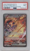 Team Rocket's Moltres ex from the 2025 Pokemon SV set graded by PSA and given an overall grade of 9.