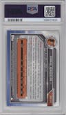 Gunnar Henderson from the 2019 Bowman Draft set featuring a Refractor parallel graded by PSA and given an overall grade of 10.