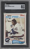Lawrence Taylor from the 1982 Topps set graded by SGC and given an overall grade of 8.