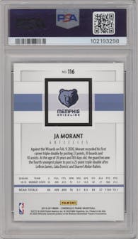 Ja Morant from the 2019-20 Panini Chronicles  set graded by PSA and given an overall grade of 10.