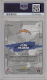 Josh Palmer from the 2021 Panini Donruss Optic set featuring a Ice parallel graded by PSA and given an overall grade of 10.