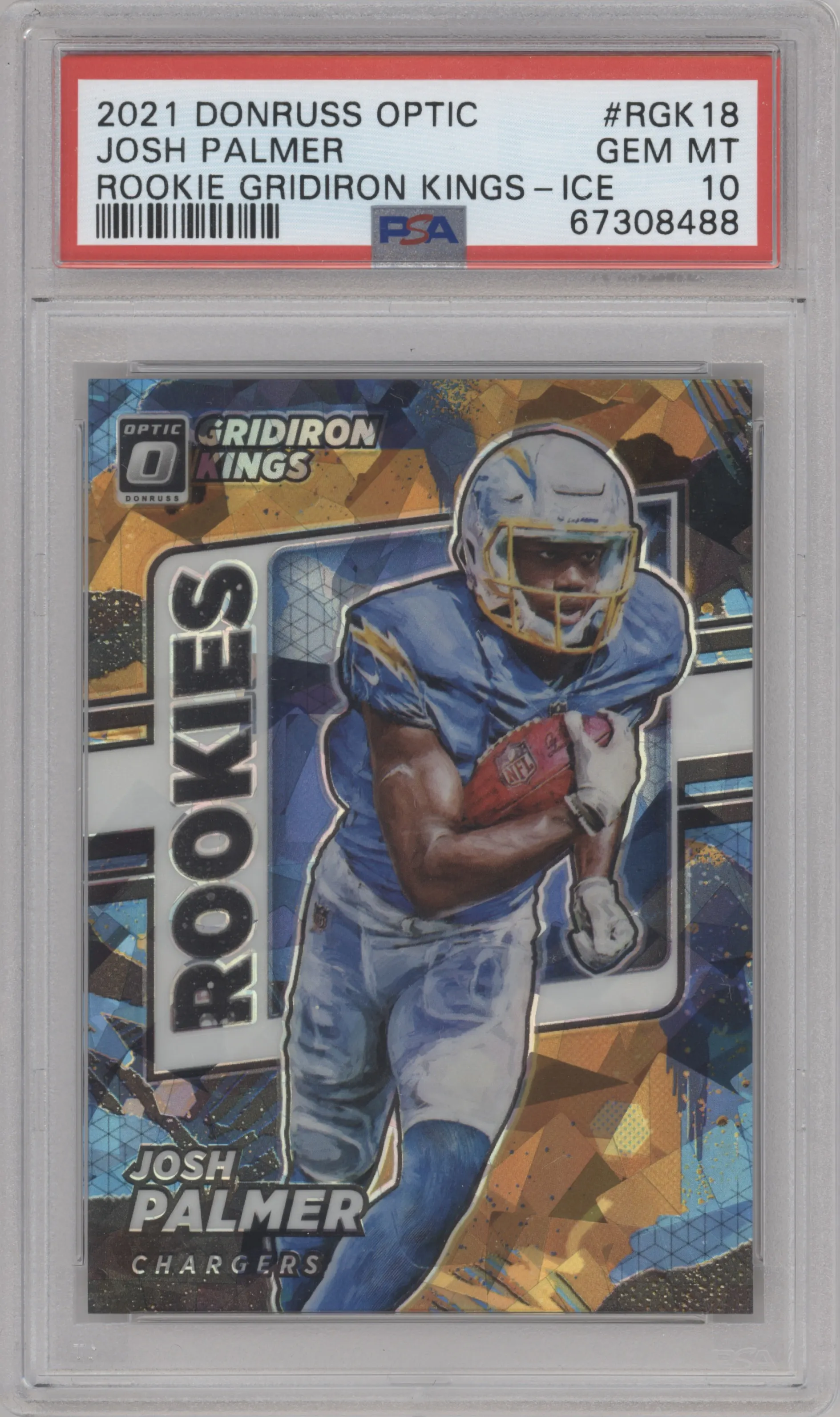 2021 Panini Donruss Optic Rke.GK Josh Palmer Ice PSA 10