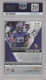 Dalvin Cook from the 2020 Panini Mosaic set featuring a Genesis parallel graded by PSA and given an overall grade of 10.