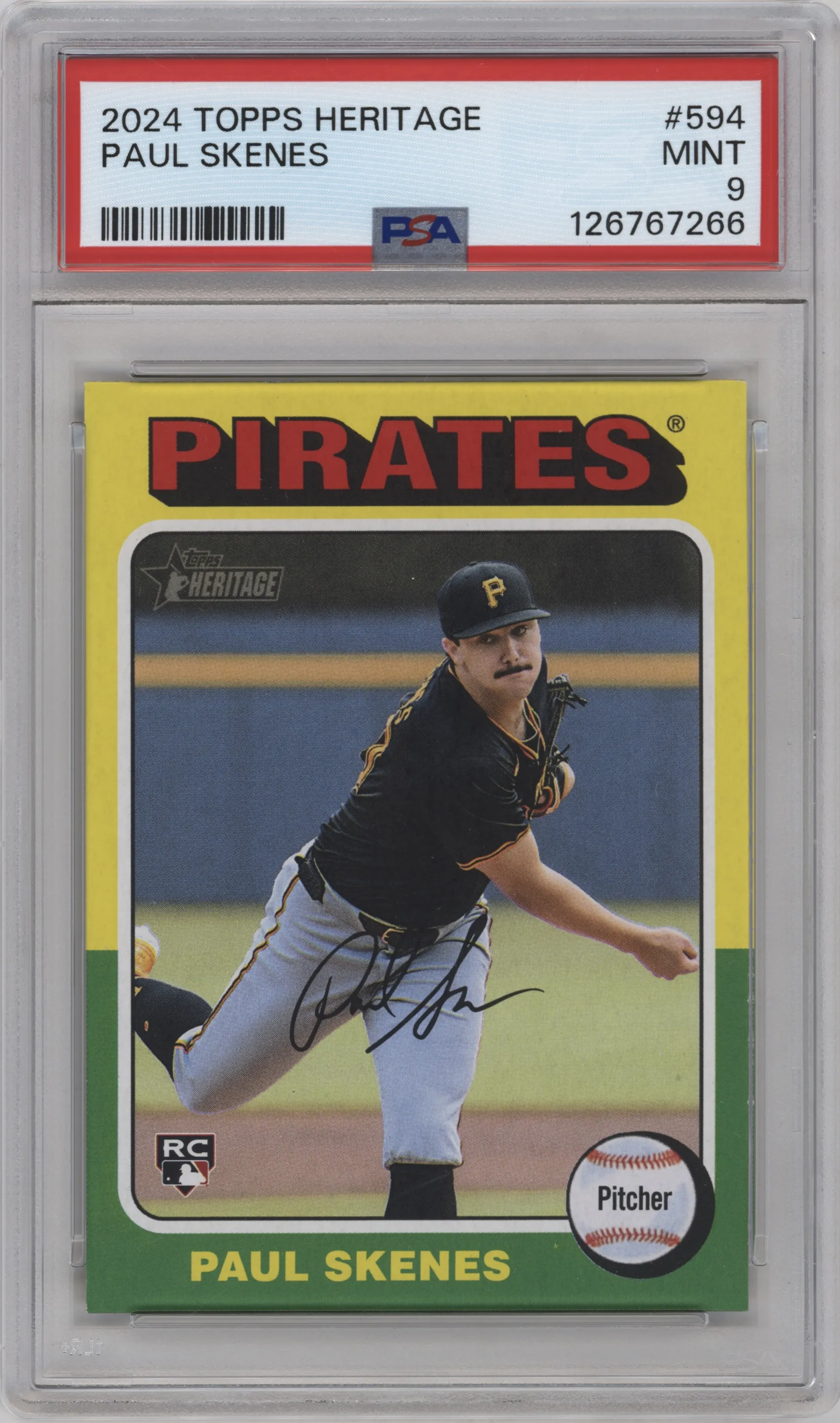 2024 Topps Heritage Paul Skenes #594 PSA 9