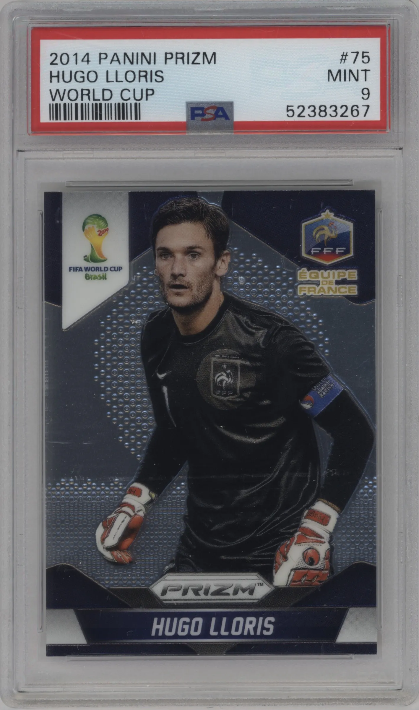 2014 Panini Prizm World Cup France Hugo Lloris #75 PSA 9