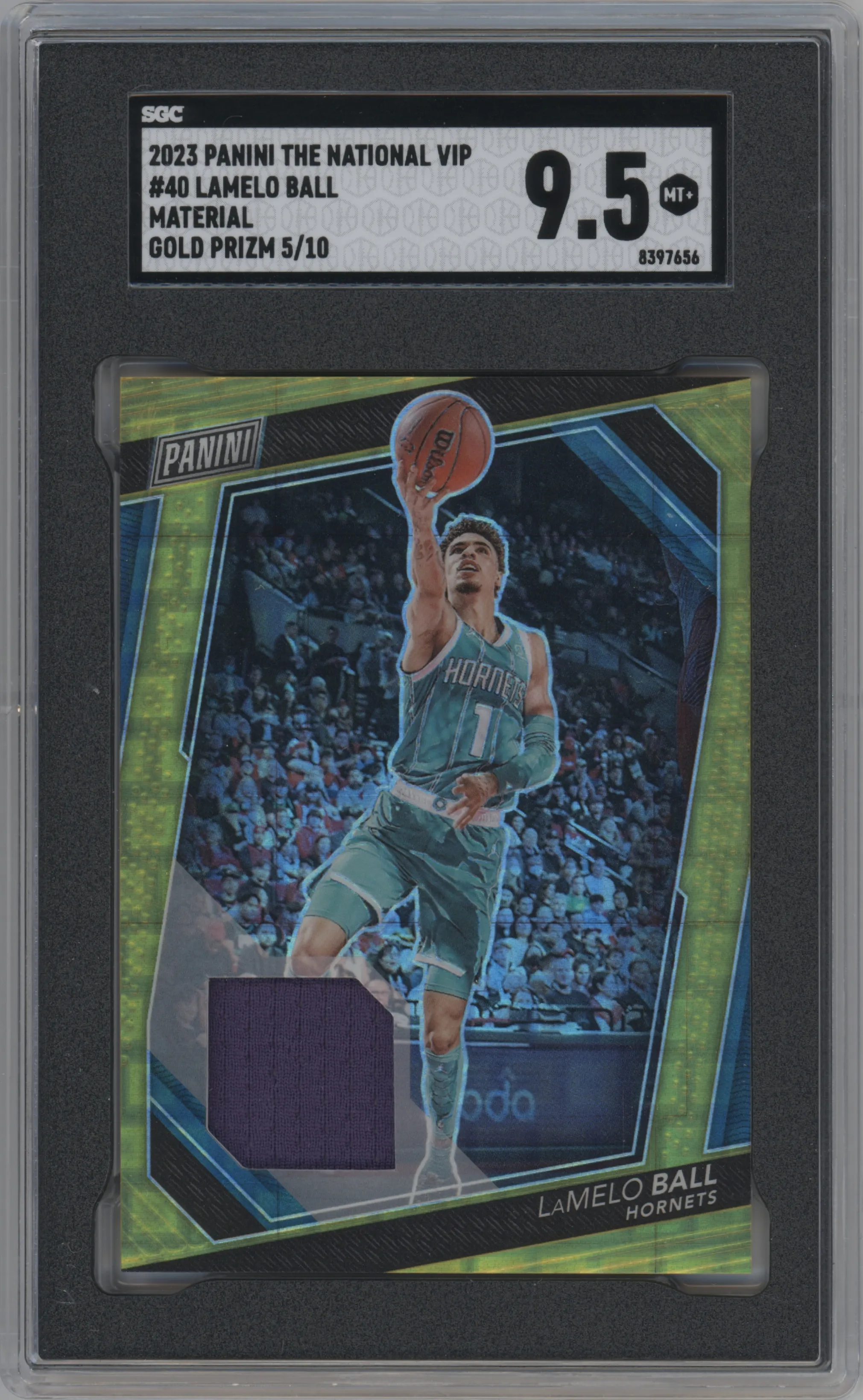 2023 Panini The National VIP Relics LaMelo Ball Gold #40 SGC 9.5