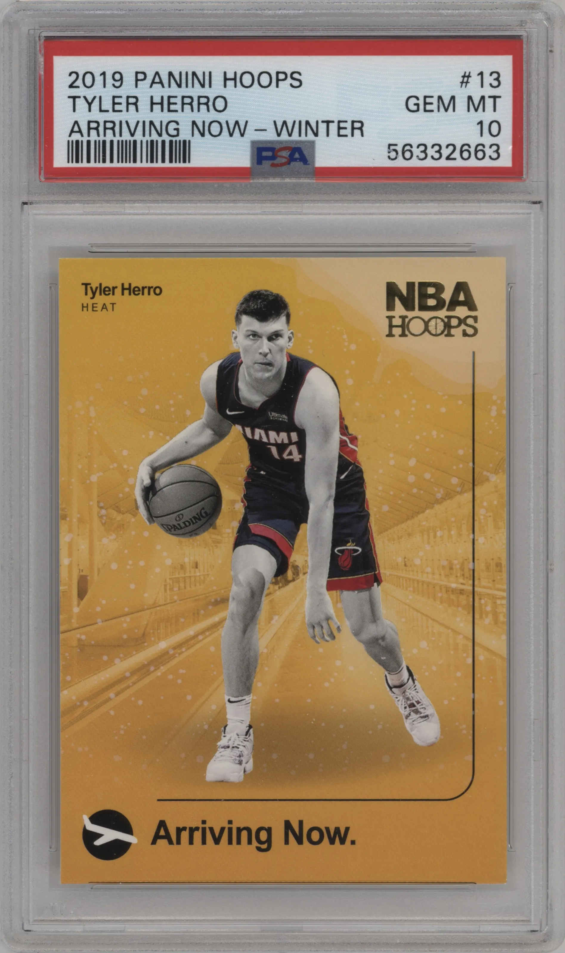 2019 Panini NBA Hoops Arriving Now Tyler Herro Winter PSA 10