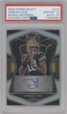Jordan Love from the 2020 Panini Select set graded by PSA and given an overall grade of 10.