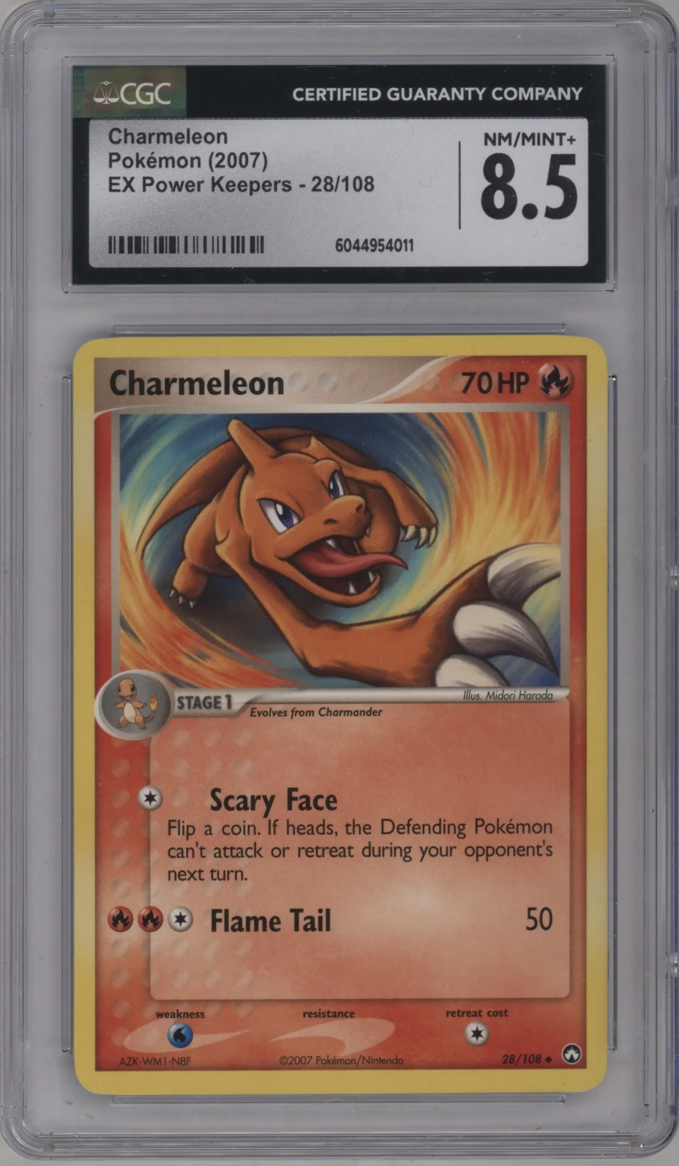 2007 Pokemon EX Power Keepers Charmeleon #28 CGC 8.5