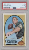 Bart Starr from the 1970 Topps set graded by PSA and given an overall grade of 6.