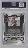 C.J. Stroud from the 2023 Panini Prizm set featuring a Green Wave  parallel graded by PSA and given an overall grade of 10.