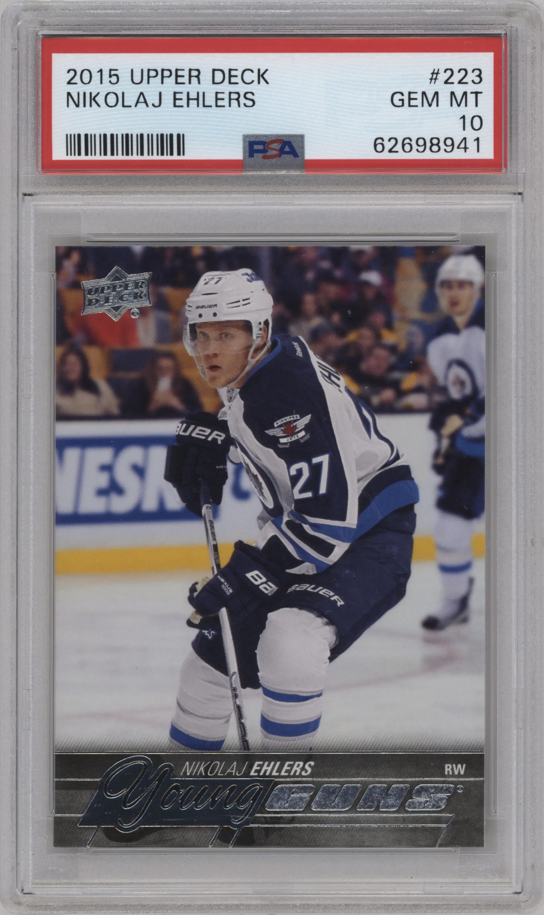 2015 Upper Deck Young Guns Nikolaj Ehlers #223 PSA 10