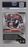 Joe Burrow from the 2024 Panini Prizm set featuring a Green Scope parallel graded by PSA and given an overall grade of 10.