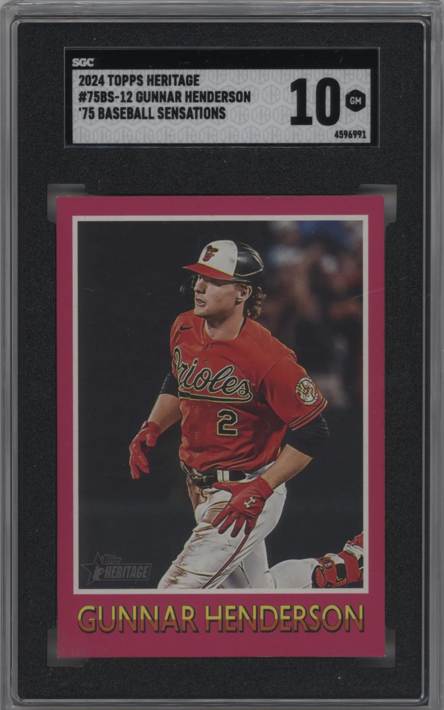 2024 Topps Heritage 1975 Sensations Gunnar Henderson SGC 10