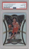 Jaxson Hayes from the 2019-20 Panini Select set featuring a Silver Prizm parallel graded by PSA and given an overall grade of 10.
