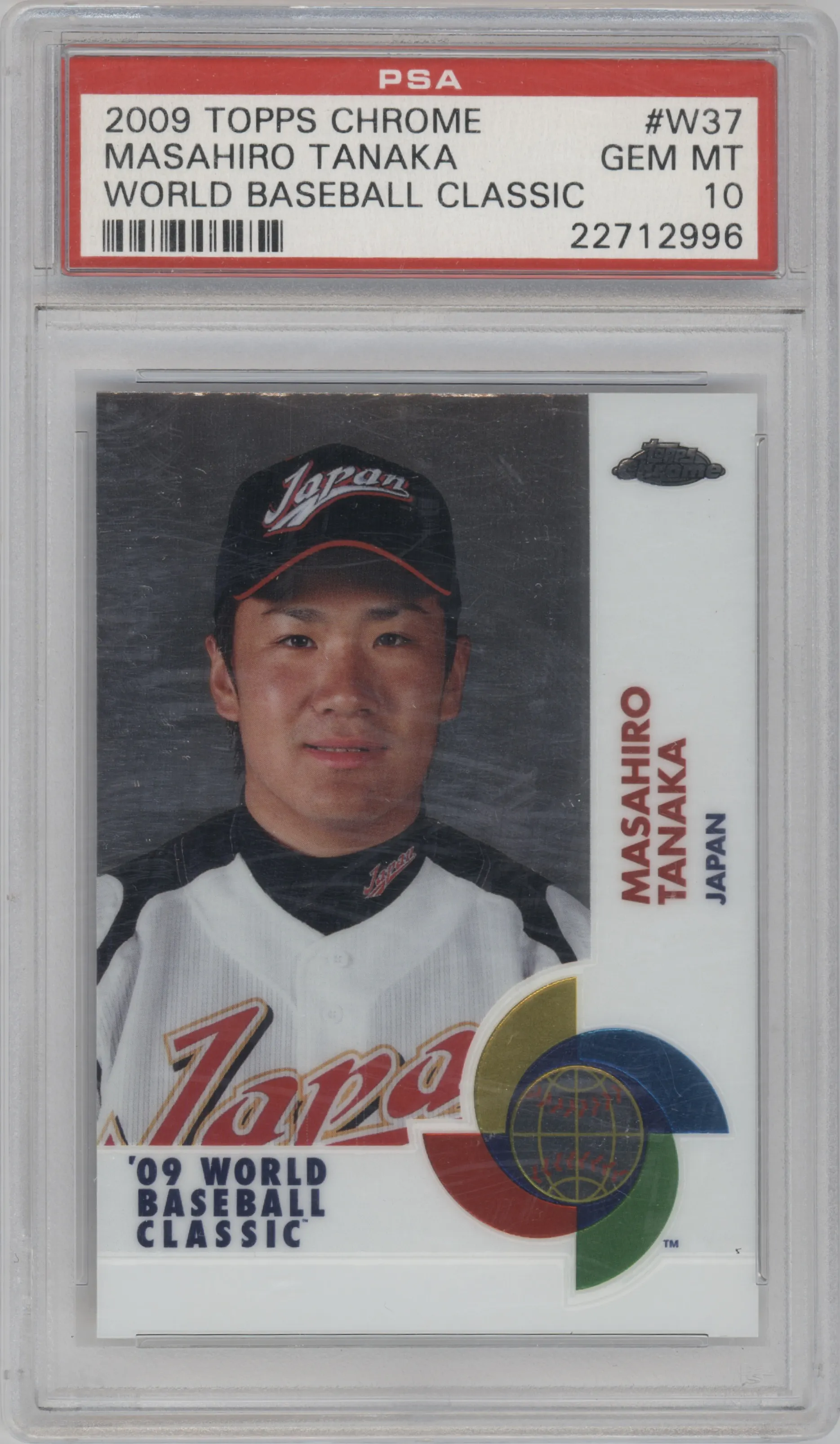 2009 Topps Chrome World Baseball Classic Masahiro Tanaka PSA 10