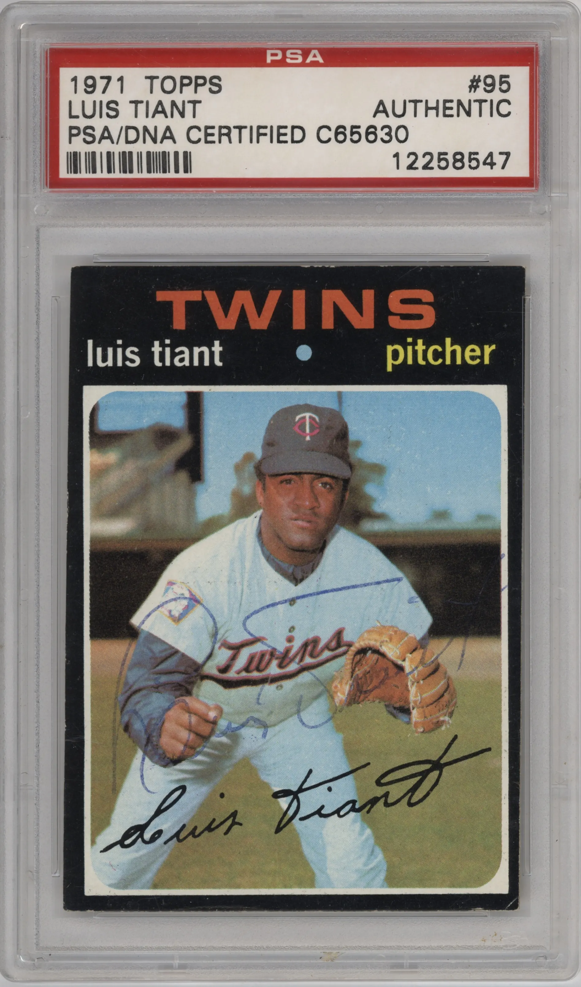 1971 Topps Luis Tiant PSA AUTHENTIC PSA