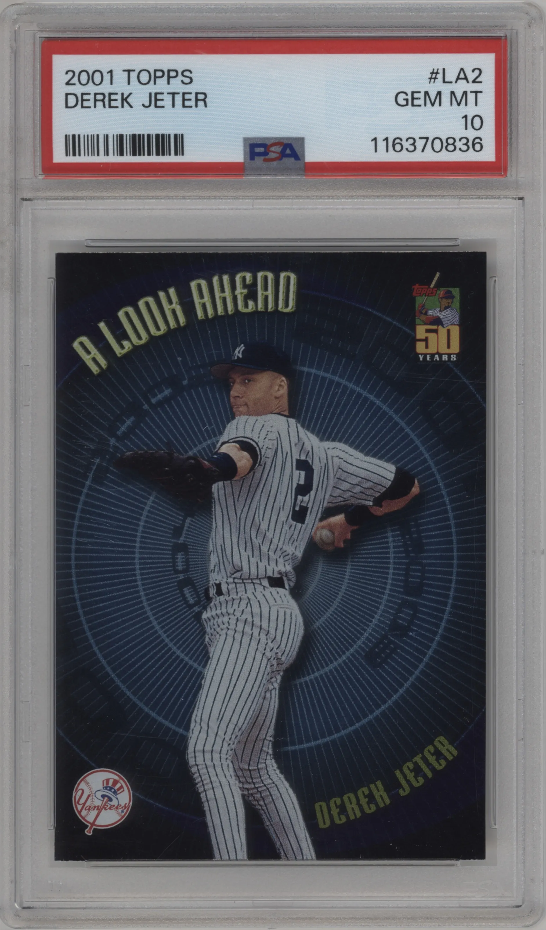 2001 Topps A Look Ahead Derek Jeter #LA2 PSA 10