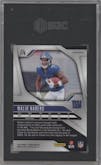 Malik Nabers from the 2024 Panini Prizm set featuring a Silver Prizm parallel graded by SGC and given an overall grade of 10.