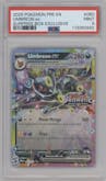 Umbreon ex from the 2025 Pokemon SV set featuring a Prismatic Evolutions Surprise Box parallel graded by PSA and given an overall grade of 9.