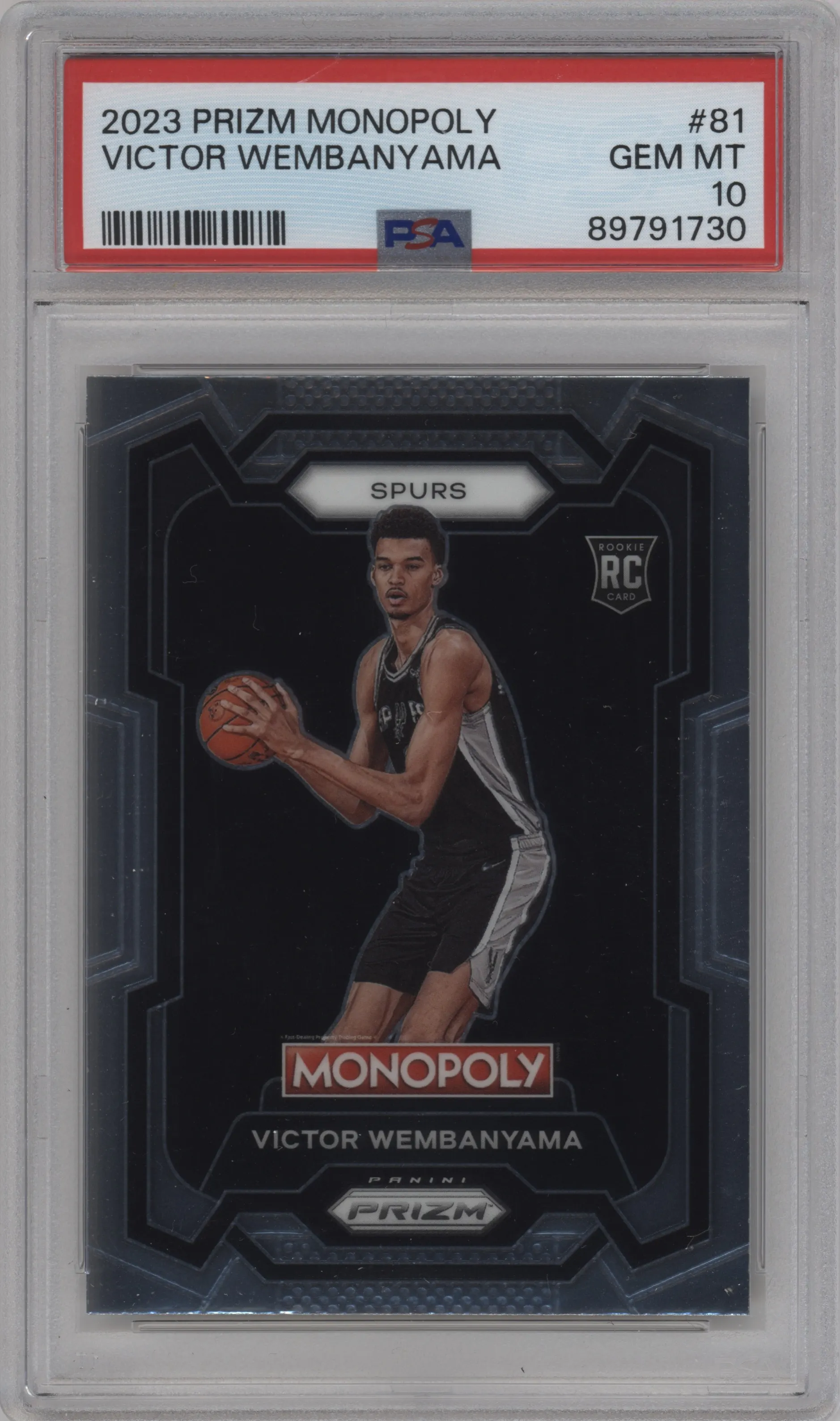 2023 Panini Prizm Monopoly Victor Wembanyama PSA 10