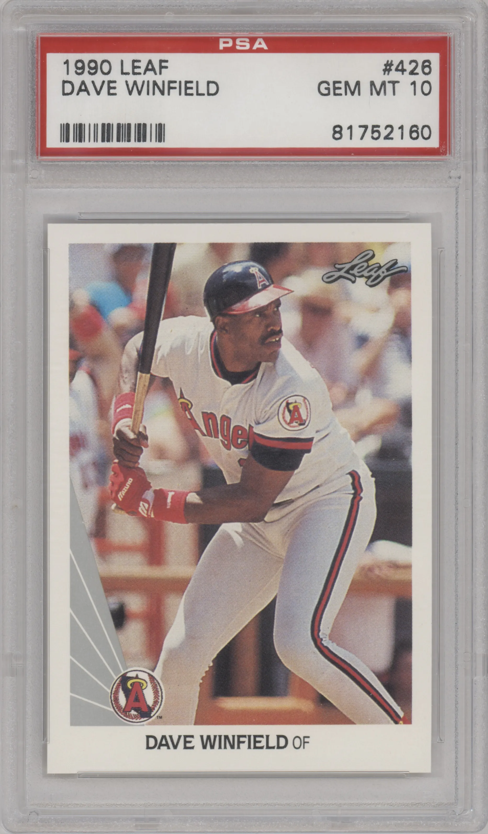 1990 Leaf Dave Winfield #426 PSA 10