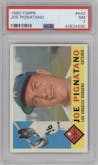 Joe Pignatano from the 1960 Topps set graded by PSA and given an overall grade of 7.