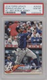 Ronald Acuna Jr. from the 2018 Topps Update set graded by PSA and given an overall grade of 10.