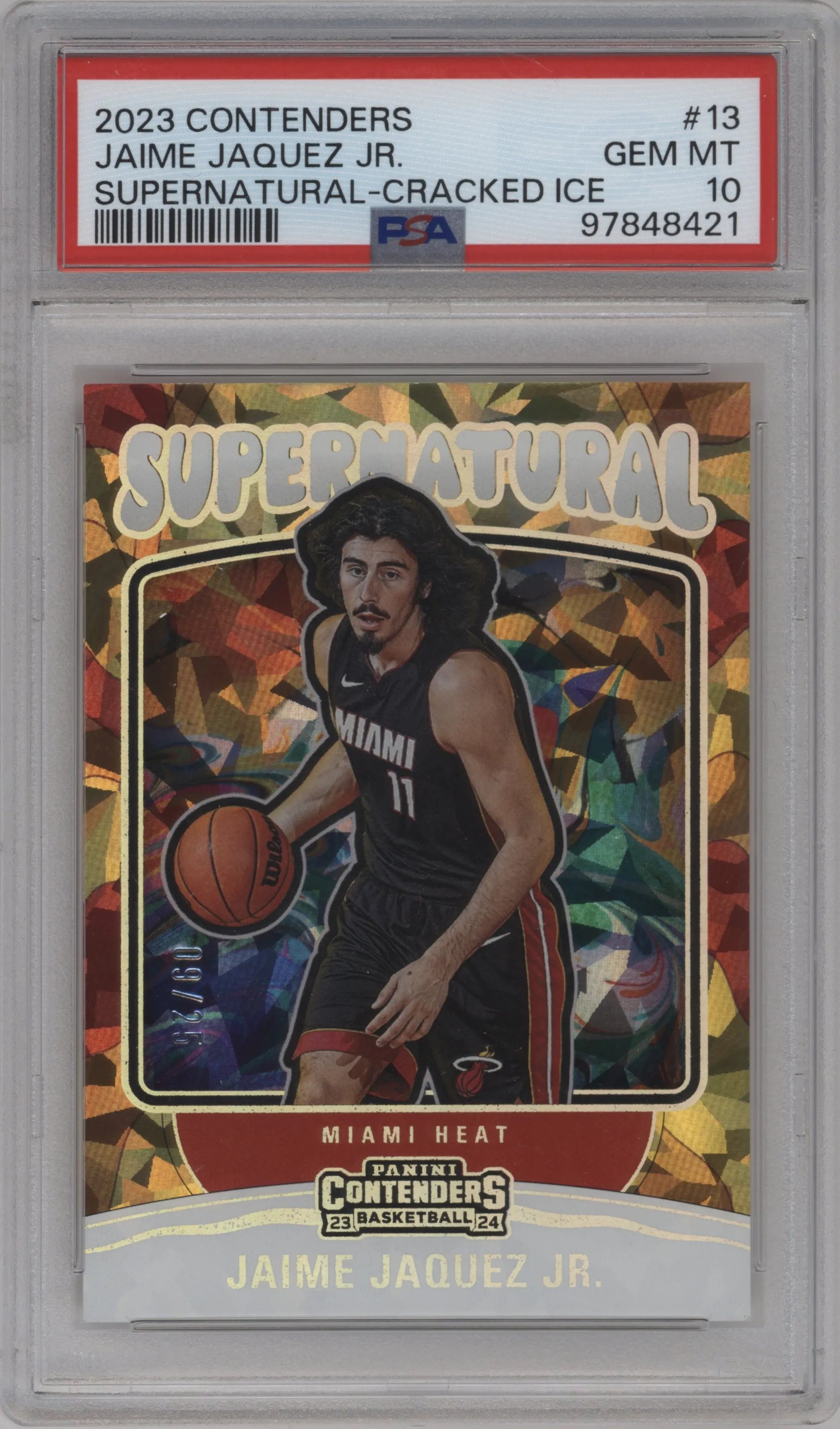 2023 Panini Contenders Supernatural Jaime Jaquez Jr. Cracked Ice #13 PSA 10