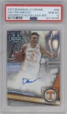 Dalton Knecht from the 2023-24 Bowman U Chrome set featuring a Lava Refractor parallel graded by PSA and given an overall grade of 10.