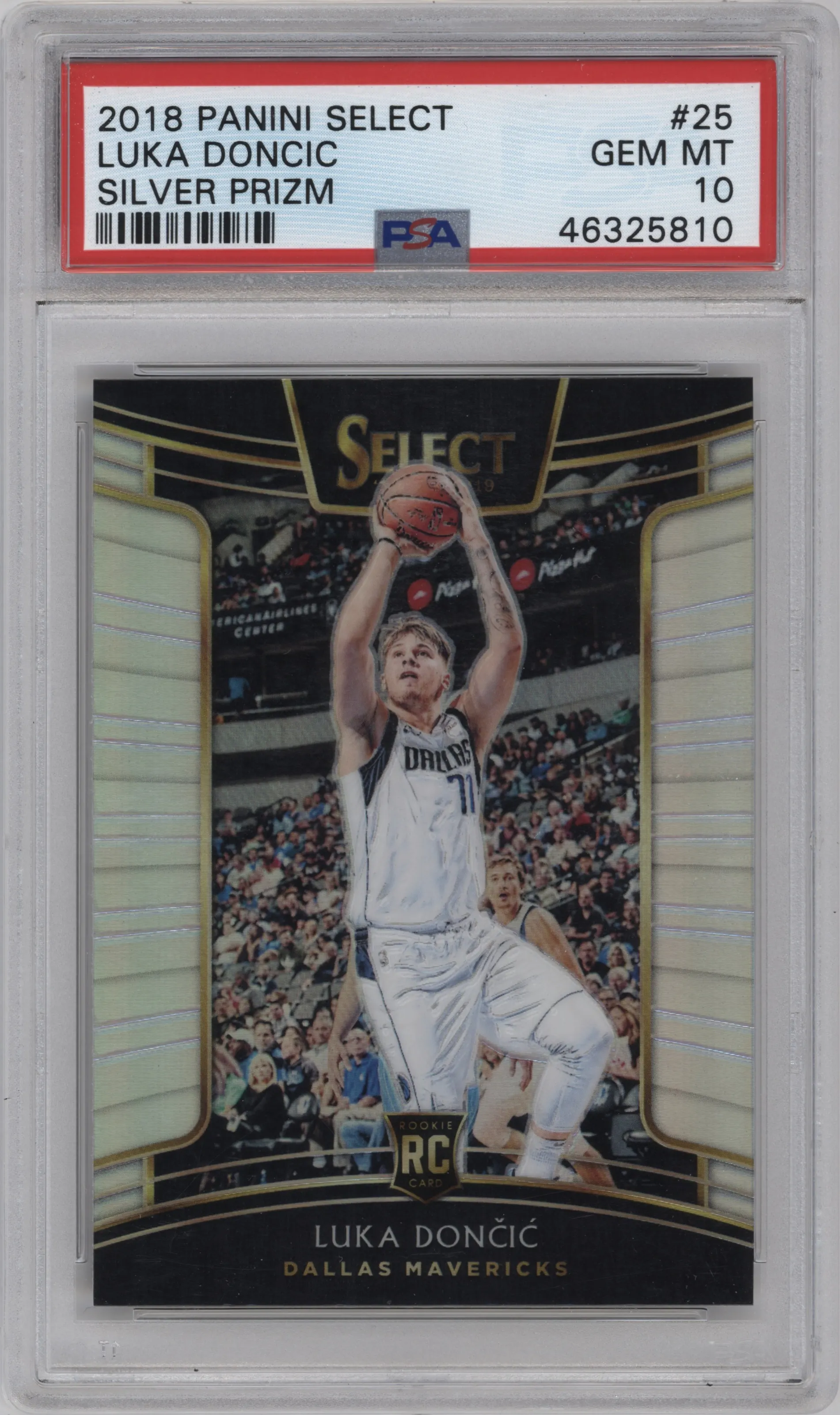 2018 Panini Select Luka Doncic Silver Prizm #25 PSA 10