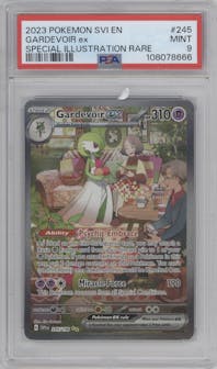 Gardevoir ex from the 2023 Pokemon SV set graded by PSA and given an overall grade of 9.