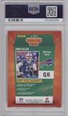 Josh Allen from the 2023 Panini Donruss set graded by PSA and given an overall grade of 10.