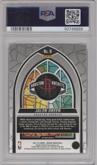 Jalen Green from the 2021-22 Panini Mosaic  set graded by PSA and given an overall grade of 10.