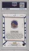 Stephen Curry from the 2023-24 Donruss Optic set featuring a Pink parallel graded by PSA and given an overall grade of 10.
