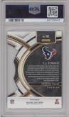 C.J. Stroud from the 2023 Panini Select set featuring a Die-Cut Copper parallel graded by PSA and given an overall grade of 10.