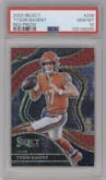 Tyson Bagent from the 2023 Panini Select set featuring a Red Prizm parallel graded by PSA and given an overall grade of 10.