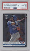 Vladimir Guerrero Jr. from the 2019 Topps Chrome set graded by PSA and given an overall grade of 10.