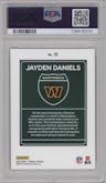Jayden Daniels from the 2024 Donruss set graded by PSA and given an overall grade of 9.