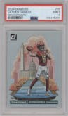 Jayden Daniels from the 2024 Donruss set graded by PSA and given an overall grade of 9.