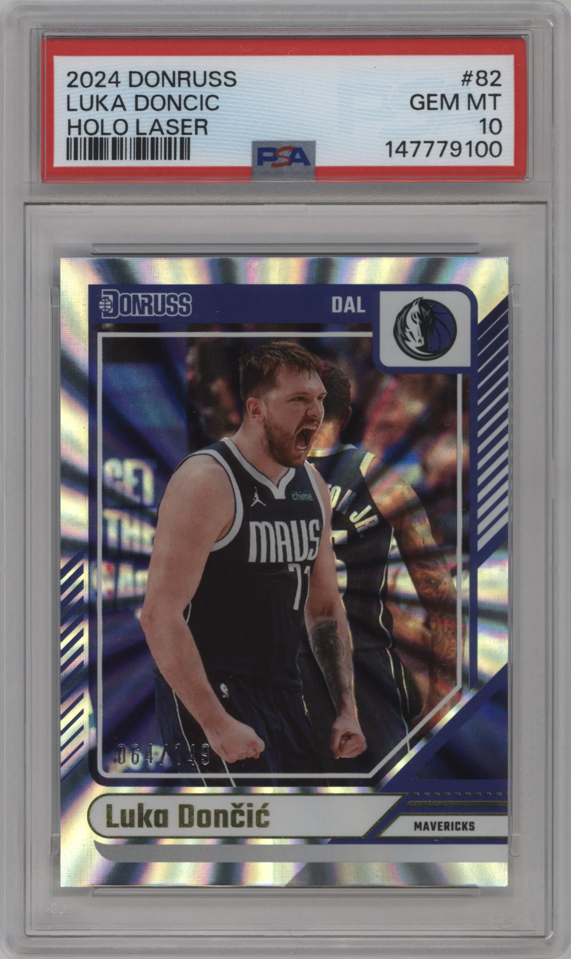 2024 Panini Donruss Luka Doncic Holo Laser #82 PSA 10