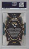 Travis Etienne Jr. from the 2021 Panini Select set featuring a Tie-Dye Prizm parallel graded by PSA and given an overall grade of 10.