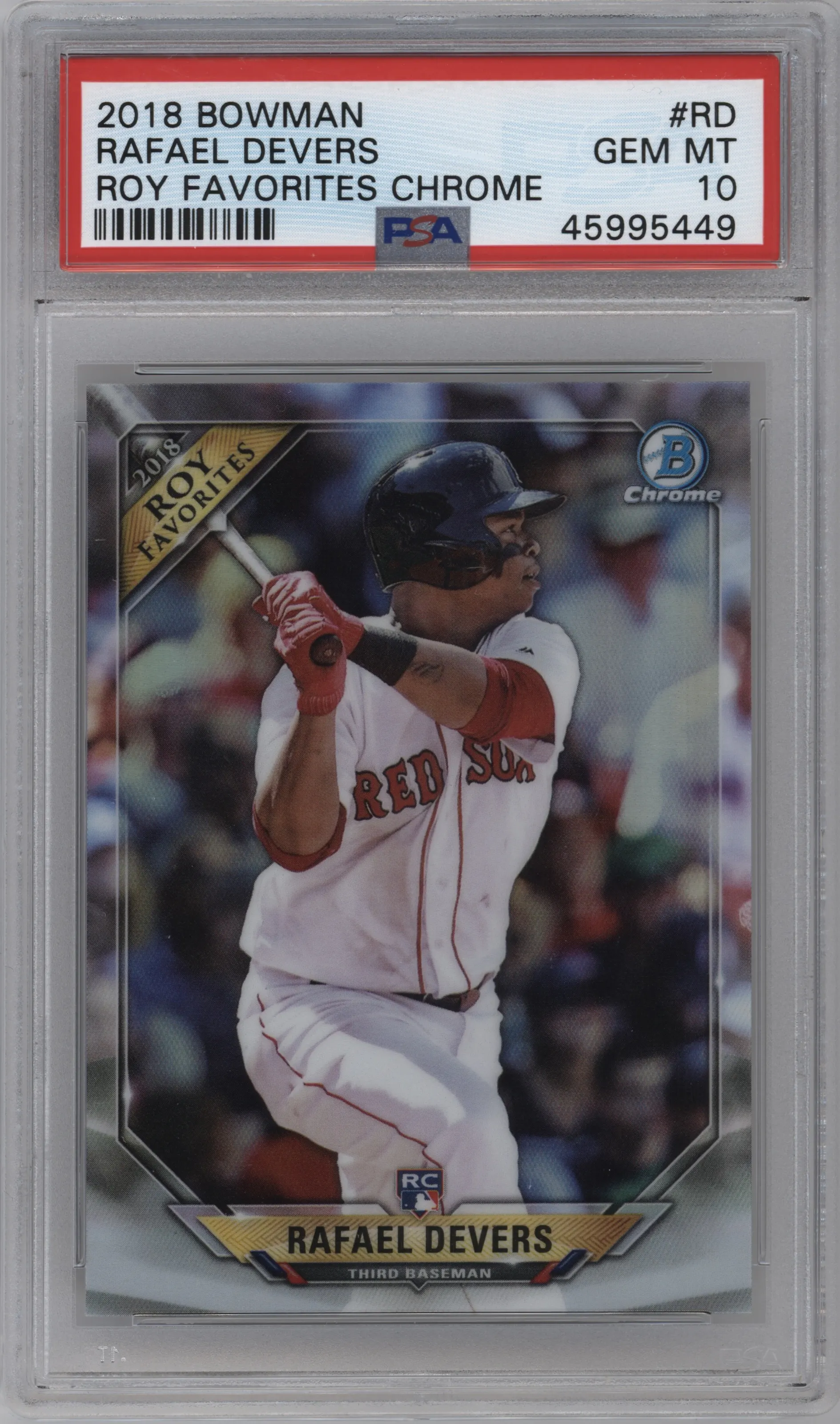 2018 Bowman ROTY Favorites Rafael Devers PSA 10