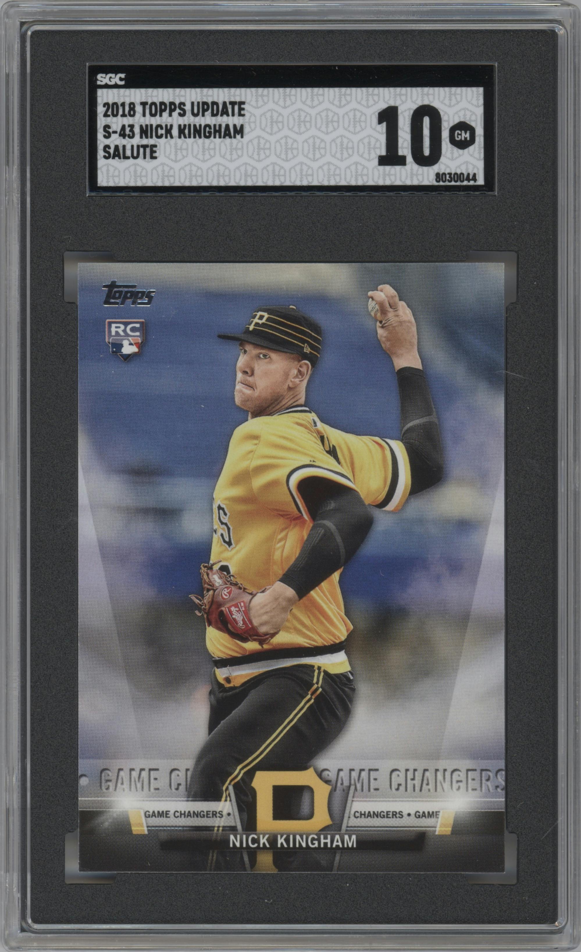 Nick Kingham from the 2018 Topps Update set graded by SGC and given an overall grade of 10.