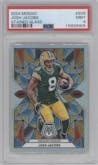 Josh Jacobs from the 2024 Panini Mosaic set graded by PSA and given an overall grade of 9.