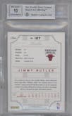Jimmy Butler from the 2012-13 Panini National Treasures set graded by Beckett and given an overall grade of 8.5.