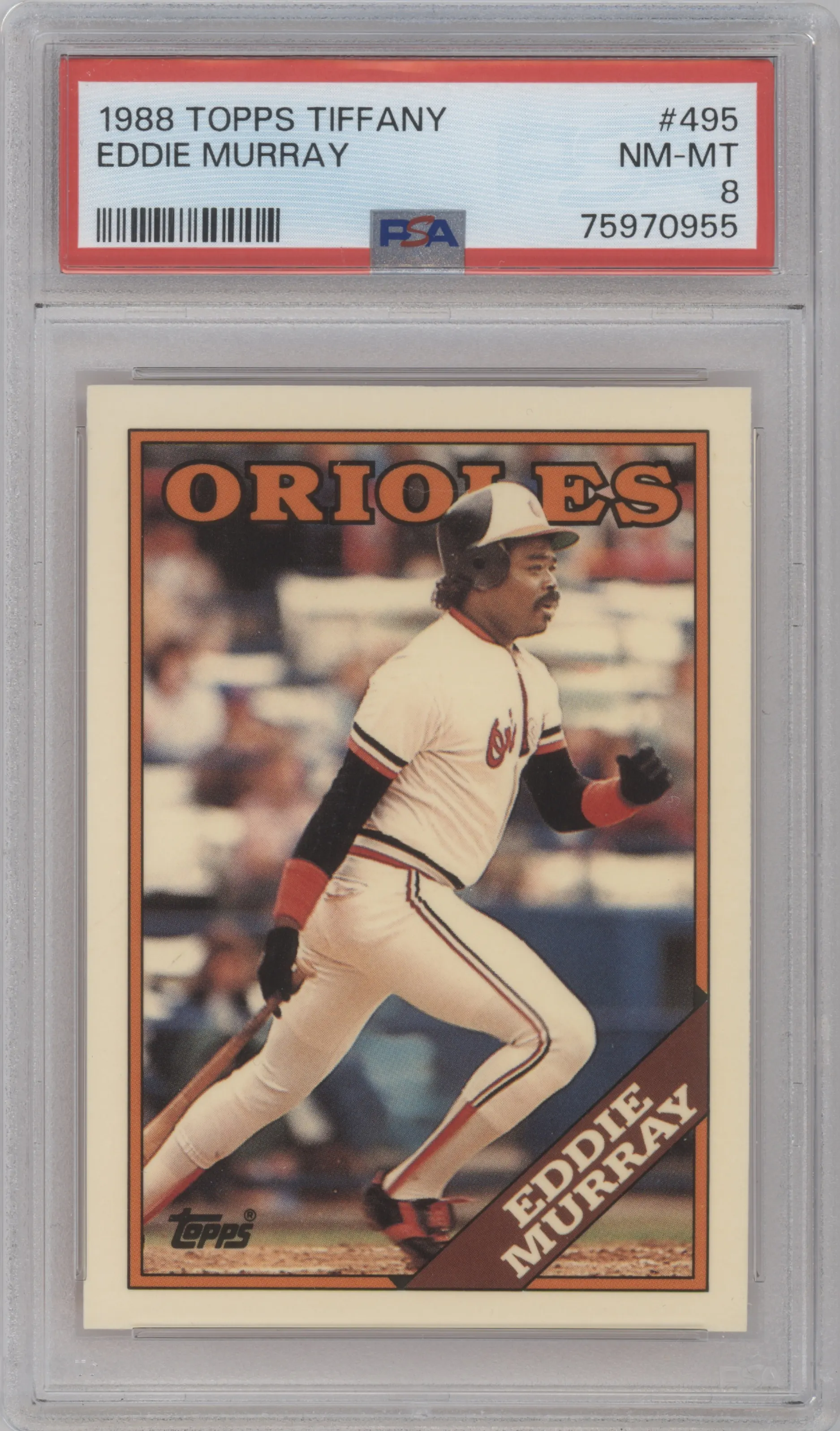 1988 Topps Eddie Murray Tiffany PSA 8
