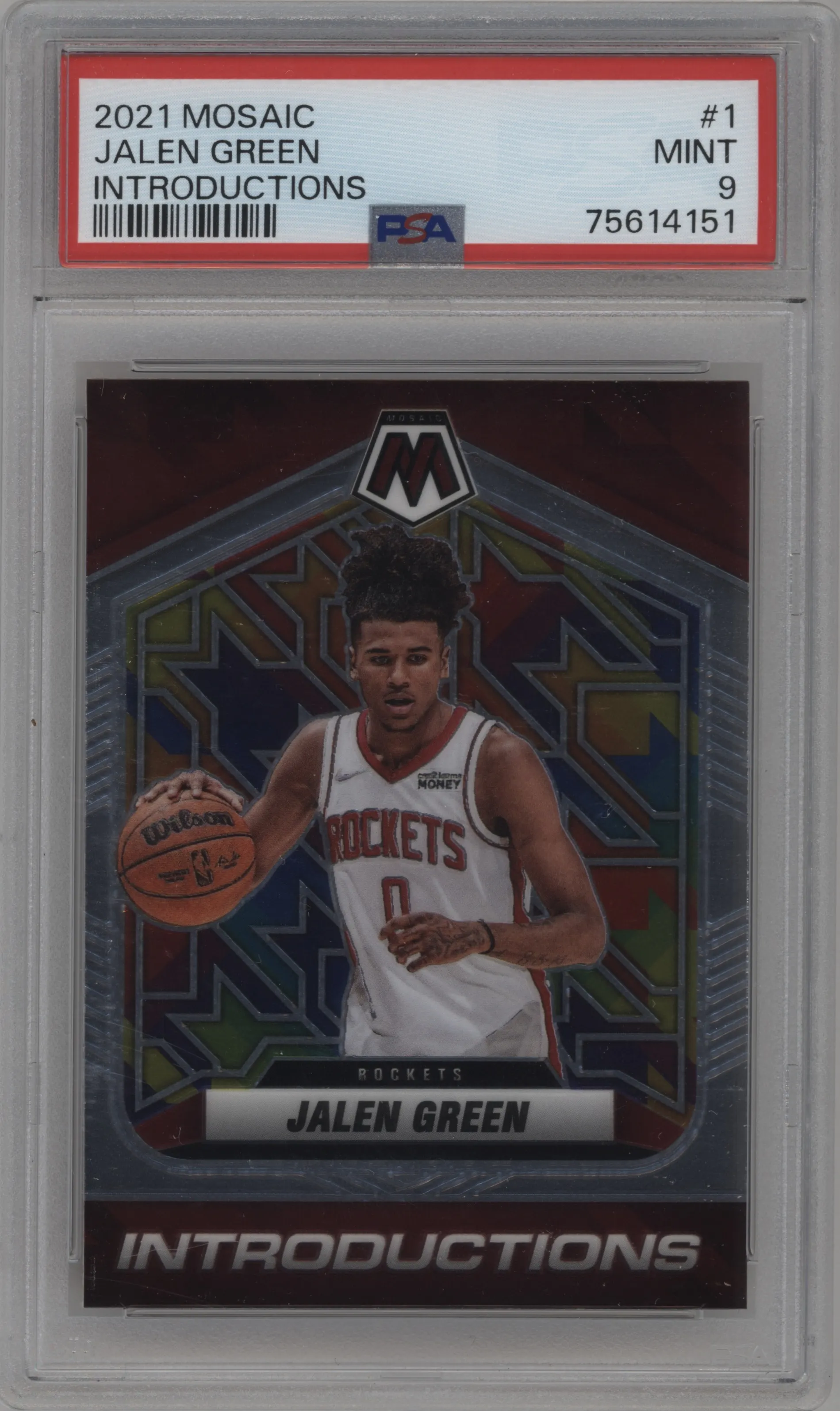 2021 Panini Mosaic Introductions Jalen Green #1 PSA 9