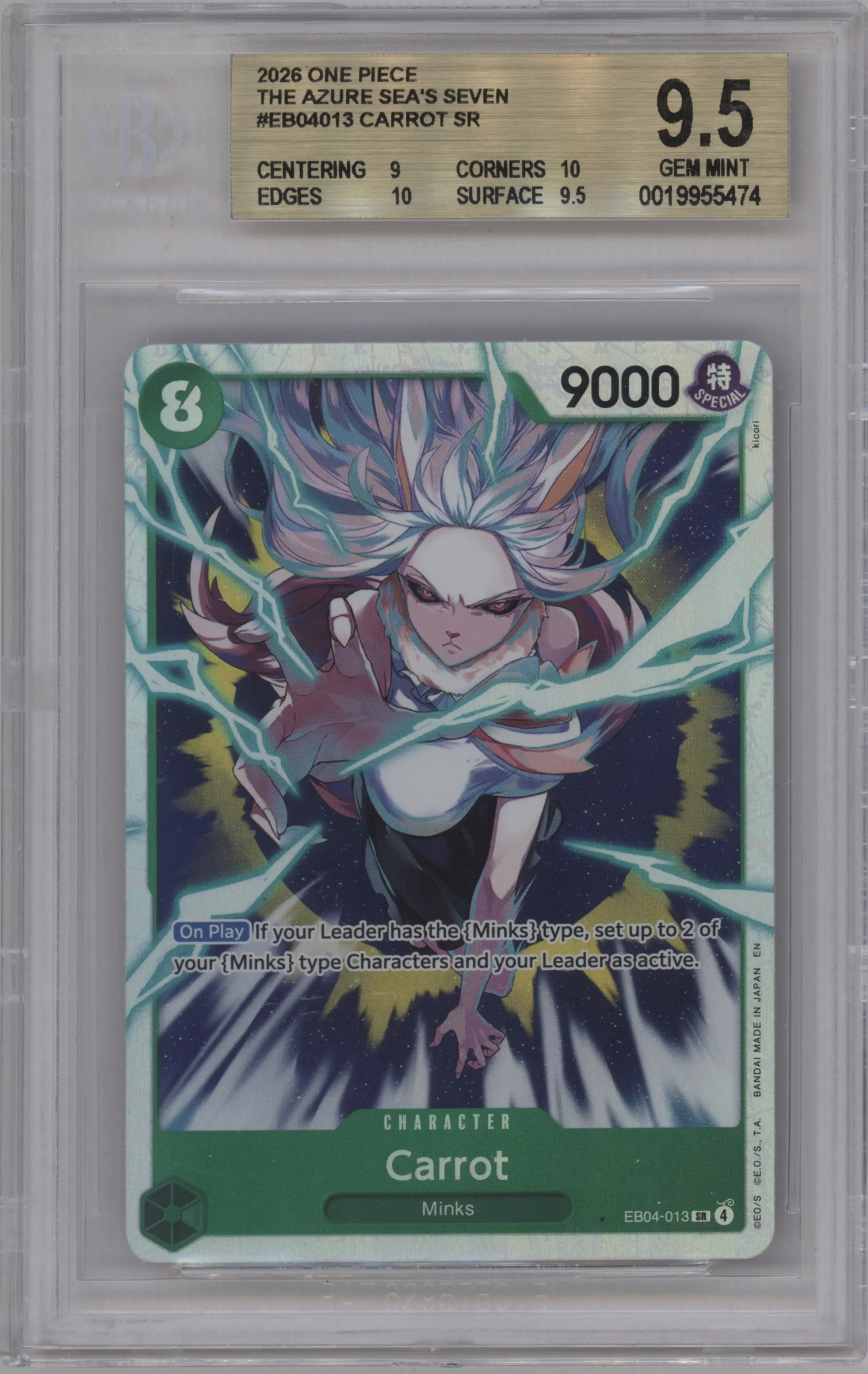 2026 One Piece The Azure Sea's Seven Carrot BGS 9.5